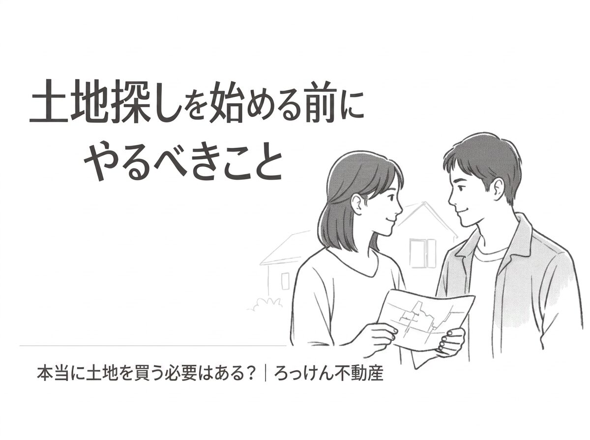 土地探しを始める前にやるべきこと｜本当に土地を買う必要はある？